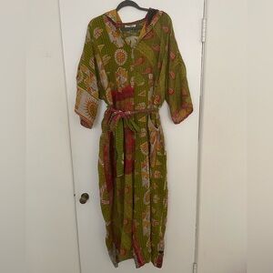 Kantha Bae Zen Hoodie Wide Leg Jumpsuit-ONE SIZE